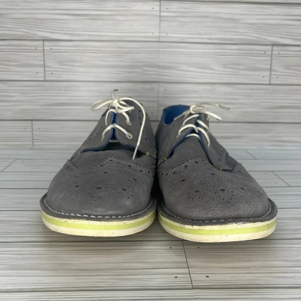 Ted Baker Men's Wingtip Gray Suede Leather Lace-up Oxford Dress Shoes Size 11.5
